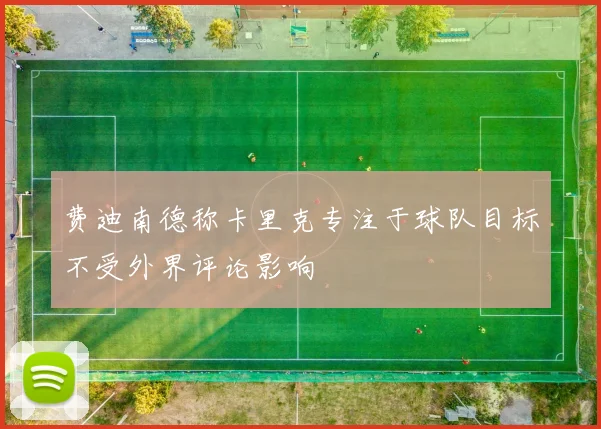 费迪南德称卡里克专注于球队目标不受外界评论影响